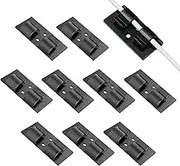 Outdoor Light Clips for String Lights | 10X Outside String Lights Hanger Clips with Adhesive Strips | Outside Hooks with Weatherproof Adhesive Strips for String Lights, Wall Cable