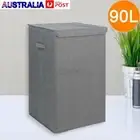 Laundry Basket & Lid, 90L Large Collapsible Laundry Hamper with Handles Foldable
