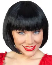 Black Paige Bob with Fringe Wig