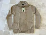MENS SIR RAYMOND TAILOR, GOLF WOOL BLEND CARDIGAN / JUMPER, BNWT, SIZE M ,BEIGE