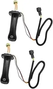 Rynplex 2 Pack 3 Button Excavator Joystick Levers, Robust 6 Pin Excavator Joystick Handles, Replacement, for Doosan DH DX150 215 225 300 370-9C, Aluminum Alloy Excavator Joystick Lever Excavator Joyst