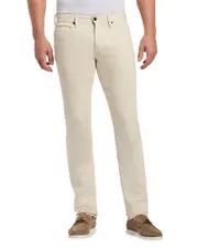 Robert Graham Conrad Straight Fit Jeans in Natural Beige