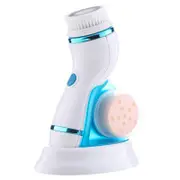 4 In 1 Sonic Facial Cleansing Brush Silicone Vibration Cleaning Device Personal Skin Care Brush Face Scrubber Tool Beauty Machine