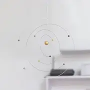 Rotating Decorative Mobile, Handmade Model Hanging Mobile, Iron Solar System Decor for Bedroom, Classroom