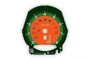 Porsche 911 991 / 981 / 718 / Gauge Face Tachometer Rev Counter PDK Orange Green