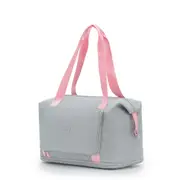 Tosca Lightweight Foldable & Expandable Flight Cabin Travel Tote Bag Grey/Pink