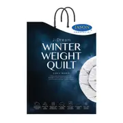 2PK Jason Commercial 350gsm Polyester J-Dream Quilt Winter Weight Bedding White