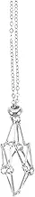 HAPINARY Natural Crystal Stone Holder Necklace Pendant with Metal Cage Durable Necklace Cord for DIY Jewelry Making Safe and Stylish Decoration for All Occasions