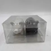 Ceramic 4in Country Black & White Pig Salt + Pepper Set CC02B23007