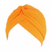Behover Turban in luxurious colors wrap hair fits all Orange