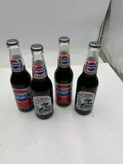4) PEPSI 12 OZ GLASS BOTTLES-7 TIME WINSTON CUP CHAMPION--#43 PETTY--UNOPENED