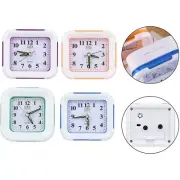 Sleek Small Bedside Alarm Clock Quartz Movement No Tick Snooze Night Light