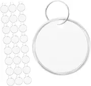 CIYODO 60pcs Round Aluminum Rimmed Key Tags with Split Rings Writable Paper Labels for Key Identification and Organizational Use