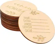 Vaguelly 16pcs Milestone Wooden Card for Presents Newborn Girl Milestone Discs Milestone Numbers Babyboy Milestone Discs First Basswood