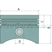 Kit Piston Ø 60 MM Mower Lawn Mower for Briggs & Stratton 294203