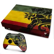 Xbox One X Console Skins Decal Wrap ONLY Rasta Lion Africa