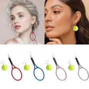 Sports Series Earrings Tennis Personality Stereo Double Sided Fashion Ball
