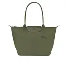 NWT Longchamp Le Pliage Green Large Nylon Shoulder Tote Forest Green AUTHENTIC!
