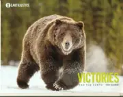 COLLECTIBLE CALENDAR-2022-EARTHJUSTICE-VICTORIES FOR THE EARTH-BEAR-TURTLE-FISH
