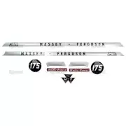 Decal Kit/Set for Massey-Ferguson MF 175 MF175 Tractor - Hood & Seat - Sparex