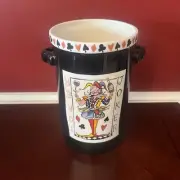 MUD PIE Joker Ceramic Utensil/Wine Holder- Super Fun & Whimsical-NWT