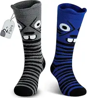 [Muezna] Kids Wool Ski Socks 2 Pairs Toddler Winter Warm Thermal Snow Socks Boys Girls for Snowboard Skating OTC