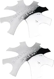 2pcs DIY Nail Trimmer Manicure Templates Durable French Nail Design Stencils for Beauty Spas Home Use Create Shapes Lines