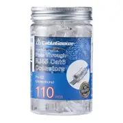RJ45 Pass Through Connector, 50U Gold Plated 110-Pack Cat6 RJ45 Connectors En...