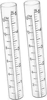 2pcs Rain Gauge Sprinkler Gauge Number Glasses Lawn Water Gauge Rain Water Gauge Rain-Gauge Rain Measure Gauge for Yard Outdoor Thermometer Rain Meter Gauge Outdoor Rain