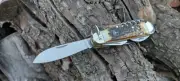 Boker Solingen 182 STAG Camp Pocket Knife / Multi Tool