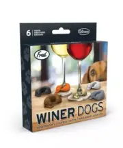 Fred Winer Dogs Set of 6 Wiener Dogs Dachshund Wine Glass Markers