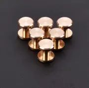 5pcs Solid Brass Button Screws Stud Screw Nail Screwback for Leather Rivet Belt