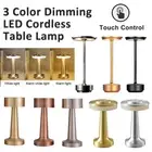 ﻿Cordless LED Table Lamp Touch Sensor Dimmable Bar Dining Night Light Desk Lamp