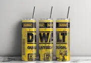 DeWalt Tools Skinny 20oz Tumbler W Lid & Straw