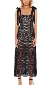 ALICE MCCALL Black Secret Lover DRESS Size 8 NWT NEW Lace Cocktail Party Wedding
