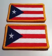 2 PUERTO RICO Flag Tactical Patch with VELCRO® Brand Fastener Military Emblem #8