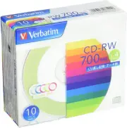 Verbatim Japan Repeat Recording CD-RW 700MB 10 Pieces Two-Tone Color Disc 1-4x S