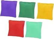 FOYTOKI 5pcs Parent Interactive Tossing Bean Bags Double Layer Outdoor Game Playthings for Parties Carnival Garden Fun