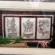 Three Christmas Friends Bird Brain Designs Machine Embroidery Pattern CD New