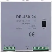 Jectse AC to DC Power Supply, LED Indication 480W Power Supply Transformer 100-120V Compact Low Consumption for Electronic Devices (24V Output)