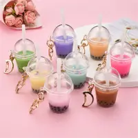 在飛比找蝦皮購物優惠-Cute Mini Bubble Tea Keychain 