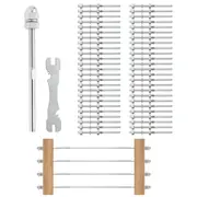 51 Pack Cable Railing Swage Threaded Stud Tension End Fitting Terminal for 3.2mm Deck Cable Railing, T316 Stainless Steel, Cable Railing Tensioner 3.2mm for Wood/Metal Post,