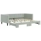 Daybed 2-in-1 Sofa Bed Single Sofa Couch 90x190 cm Light Grey Velvet vidaXL