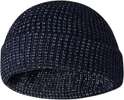 [Generic] Reflective Beanie,Winter Warm Reflective Running Beanie | Knit Hat Caps, Comfortable High Visibility Warm Loop Hat for Cyclists, Runners