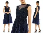 NWT Mac Duggal 67910 Sheer Dress for Homecoming- Unique Floral Dress 16 #D6601