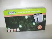 Smart Solar White Crystal Ball Light String 30 ct LED And NiMh Battery