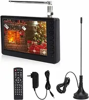 Yoidesu Portable TV with Antenna,5 Inch 1920 x 1280 Mini TV Portable with 1500mAh Rechargeable Battery,Small Car TV for Kids,Kitchen,Traveling,Camping
