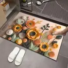 Diatom Mud Door Floor Mats 3D Draining Pad Home Decor Carpet Kitchen