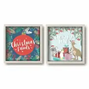 Christmas Wooden Shadow Money Box Xmas Shopping Fund Coin Saver