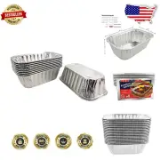 100 Pack - Mini Aluminum Disposable Loaf Pans, 1 lb for Baking & Roasting